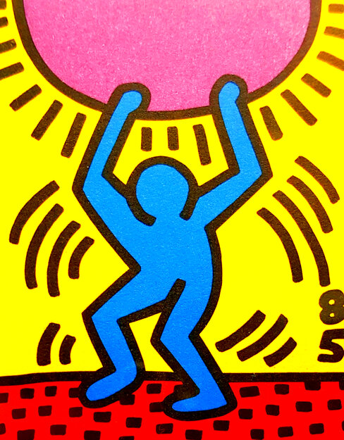 United Nations International Youth Year 1985 HS First Day Issue . Limited Edition Print - Keith Haring