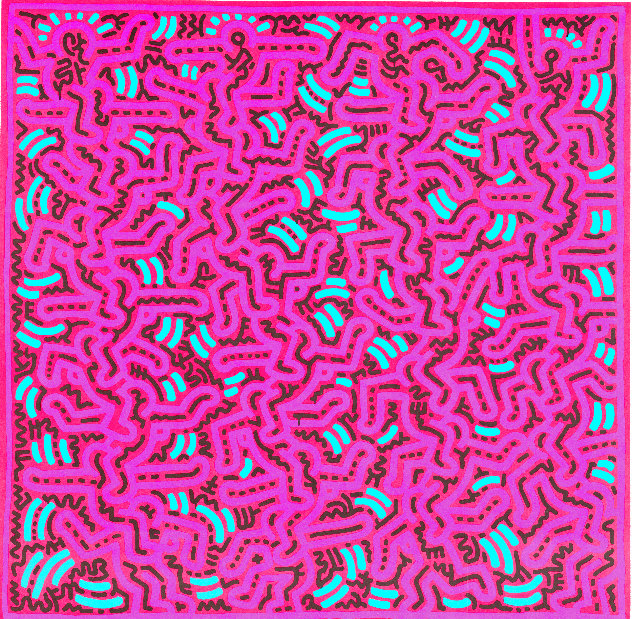 Untitled Pink 1984 HS Limited Edition Print by Keith Haring