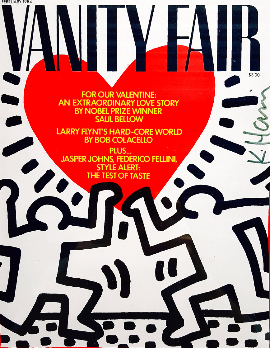 A 1984 Valentine  (For Vanity Fair) HS Limited Edition Print by Keith Haring