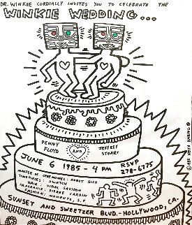 Winkie Wedding Poster 1985 Limited Edition Print - Keith Haring