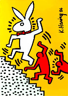 Bunny on the Run 1990 Limited Edition Print by Keith Haring - 0
