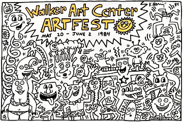 Walker Art Center Artfest Poster 1984 - Minneapolis, Mn Limited Edition Print - Keith Haring