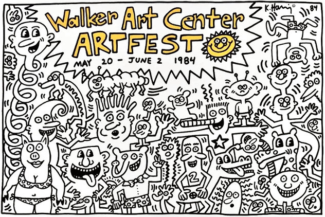 Walker Art Center Artfest Poster 1984 - Minneapolis, Mn Limited Edition Print by Keith Haring