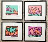 Pop Shop V Quad 1989 - Framed Set of 4 Limited Edition Print by Keith Haring - 1