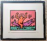 Pop Shop V Quad 1989 - Framed Set of 4 Limited Edition Print by Keith Haring - 2