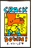 Crack Down Promotional Brochure for the Bill Graham Crack Down Benefit Concert 1986 HS Other by Keith Haring - 1
