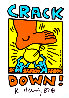 Crack Down Promotional Brochure for the Bill Graham Crack Down Benefit Concert 1986 HS Other by Keith Haring - 0
