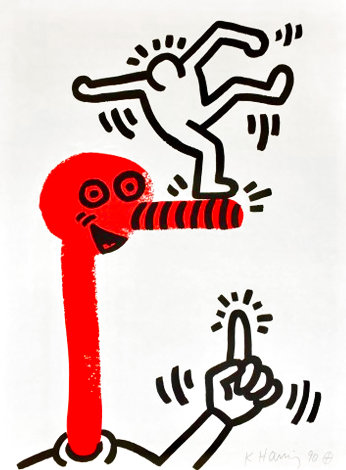 Story of Red and Blue - 1 1989 Limited Edition Print - Keith Haring
