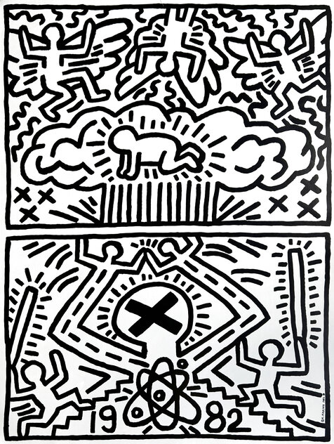 Nuclear Disarmament Poster 1982 - New York, NYC Limited Edition Print by Keith Haring