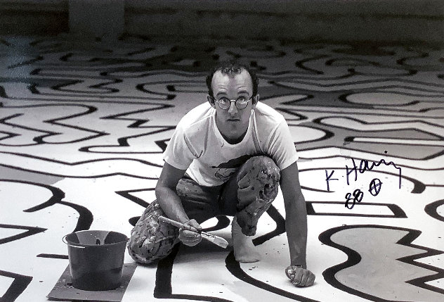 Keith Haring Painting on Floor HS Photography by Keith Haring