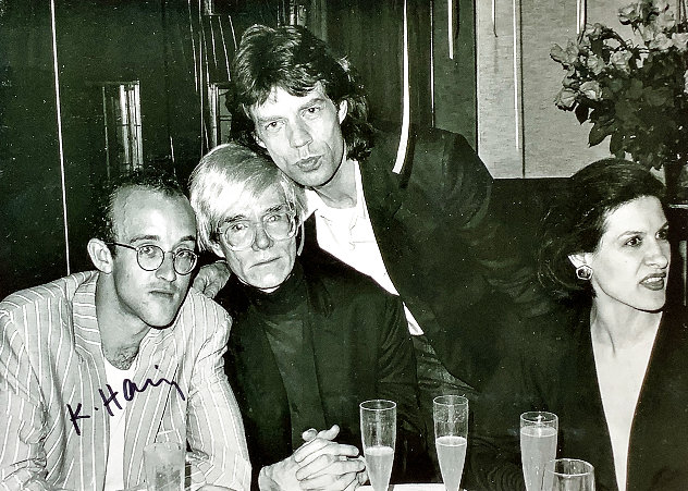 Keith Haring Attending Jerry Hall's Birthday Party in 1985 HS Photography by Keith Haring