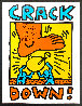 Keith Haring Crack Down Benefit Poster 1986 HS Limited Edition Print by Keith Haring - 1