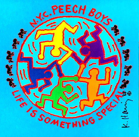 Graphic Cover of the NYC Peech Boys - Life is Something Special LP 1983 HS Other - Keith Haring