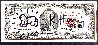 Red Seal $2 Dollar Bank Note w/ Doodle 1986 HS Other by Keith Haring - 1