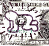 $1 Dollar Bank Note w/ Doodle 1988 HS Other by Keith Haring - 3