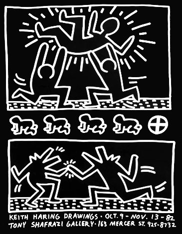 Keith Haring Drawings Poster (Keith Haring Tony Shafrazi Gallery) 1982 Limited Edition Print - Keith Haring