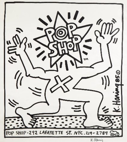 Pop Shop 1985 HS Limited Edition Print - Keith Haring