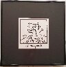 Untitled Pop Art Portrait 1988 12x12 HS Drawing by Keith Haring - 1