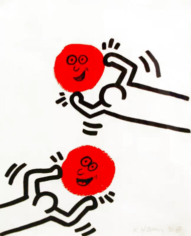 Story of Red and Blue #11 1989 HS Limited Edition Print - Keith Haring