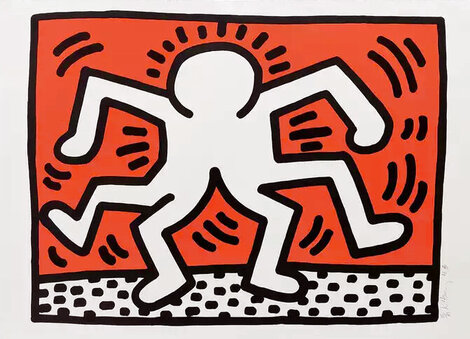 Double Man 1986 HS Limited Edition Print - Keith Haring