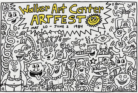 Walker Art Center Artfest Poster 1984 - Minneapolis, Minnesota Limited Edition Print - Keith Haring