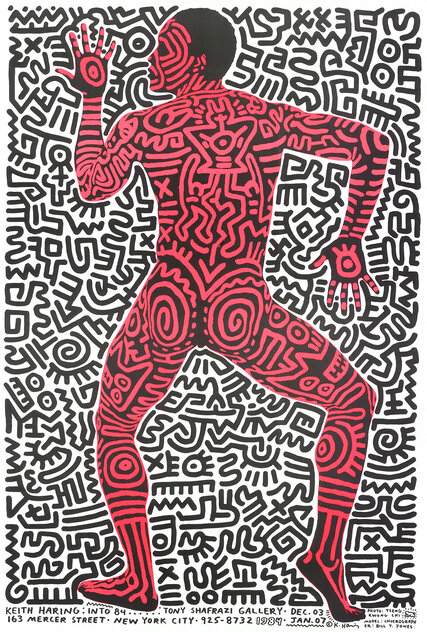 Keith Haring Into 84: Tony Shafrazi Gallery 1984 Limited Edition Print by Keith Haring
