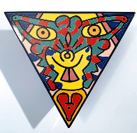 No 2 Spirit of Art, New York Tribeca Cermaic Sculpture 1992 10 in Sculpture by Keith Haring - 0
