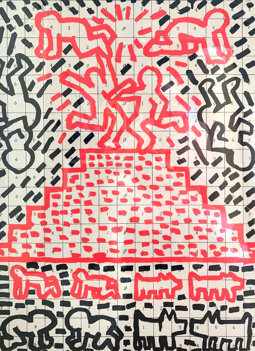 Pyramid / Child / Dog Poster Limited Edition Print by Keith Haring Pyramid / Child / Dog Poster Limited Edition Print by Keith Haring