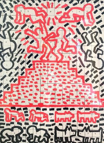 Pyramid / Child / Dog Poster Limited Edition Print - Keith Haring