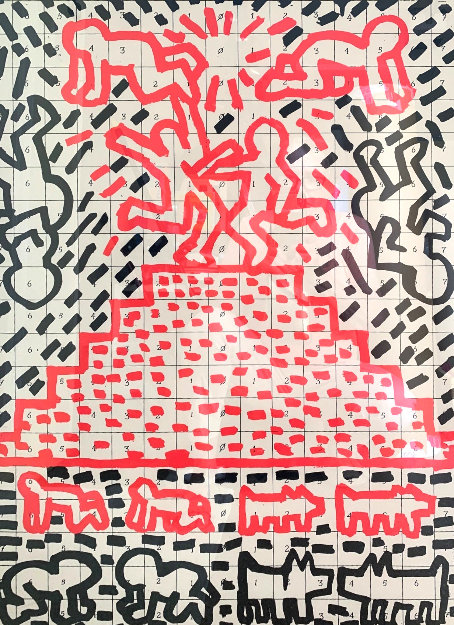 Pyramid / Child / Dog Poster Limited Edition Print - Keith Haring