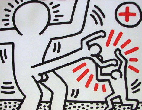 Cock Fight, 1985  AP Limited Edition Print - Keith Haring