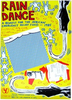 Rain Dance Poster 1985 Limited Edition Print - Keith Haring Rain Dance Poster 1985 Limited Edition Print - Keith Haring