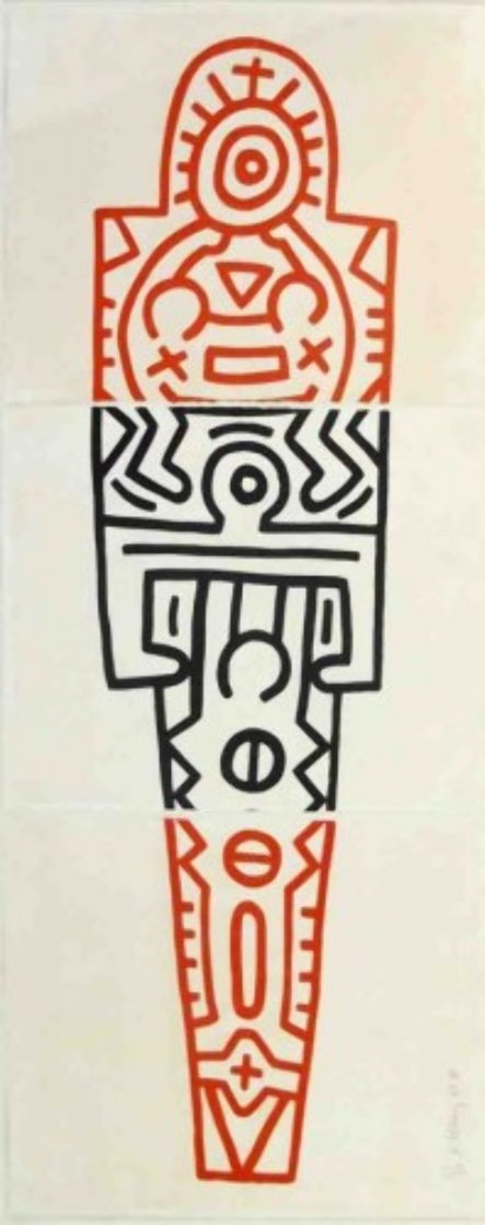 Totem 1989 76x35 Limited Edition Print by Keith Haring Totem 1989 76x35 Limited Edition Print by Keith Haring