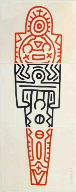 Totem 1989 76x35 Limited Edition Print by Keith Haring