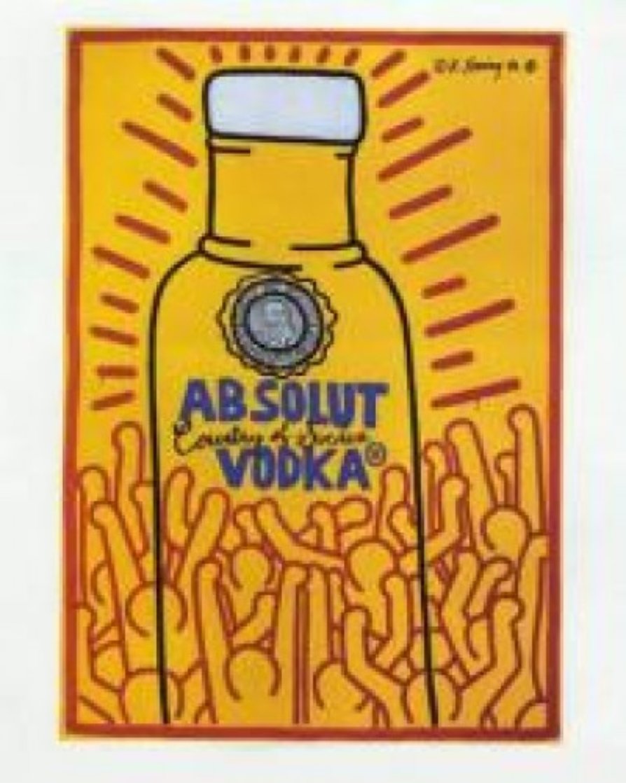 Absolut Vodka Poster 1986 Limited Edition Print by Keith Haring Absolut Vodka Poster 1986 Limited Edition Print by Keith Haring