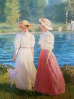 Blue Summer 1987 40x34 Original Painting - Gregory Frank Harris Blue Summer 1987 40x34 Original Painting - Gregory Frank Harris