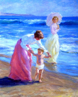 First Ocean Waters 1987 40x34 Original Painting - Gregory Frank Harris First Ocean Waters 1987 40x34 Original Painting - Gregory Frank Harris