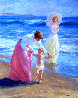 First Ocean Waters 1987 40x34 Huge Original Painting by Gregory Frank Harris - 0