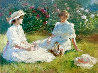 Summer Conversation 1986 34x39 Original Painting by Gregory Frank Harris - 0