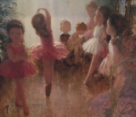 Ballerinas 1957 27x31 Original Painting - Harry Myers