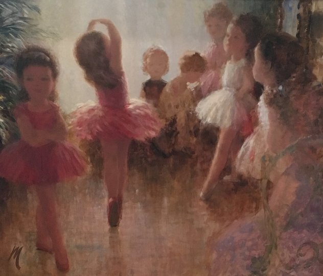 Ballerinas 1957 27x31 Original Painting by Harry Myers