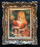 Untitled (Little Girl in Orange Dress) Original Painting by Harry Myers - 1