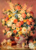 Untitled Floral Still Life 1970 34x28 Original Painting by Harry Myers - 0