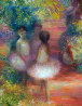 3 Young Ballerinas 16x12 Original Painting by Harry Myers - 0