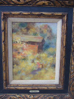 Untitled, Girl in Field with Barn 12x9 Original Painting by Harry Myers - 1 Untitled, Girl in Field with Barn 12x9 Original Painting by Harry Myers - 1