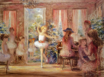 Ballerina in the Parlor 25x31 Original Painting - Harry Myers