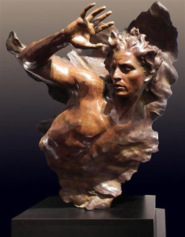 Ex Nihilo Fragment  3 Bronze Sculpture 2005 42 in Sculpture - Frederick Hart