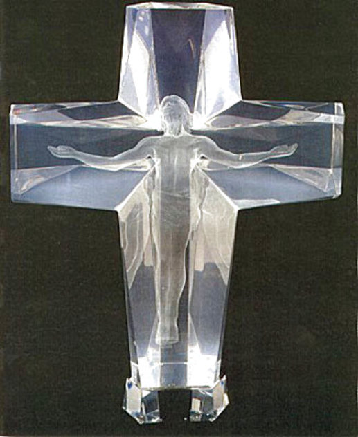 Cross of the Millennium Acrylic Sculpture 2000 12 in Sculpture by Frederick Hart
