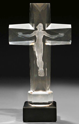 Cross of the Millennium I Deluxe Acrylic Sculpture 12 in 1995 Sculpture - Frederick Hart