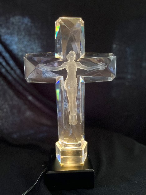 Cross of the Millennium Maquette DE Acrylic Sculpture 1995 12 in Sculpture - Frederick Hart